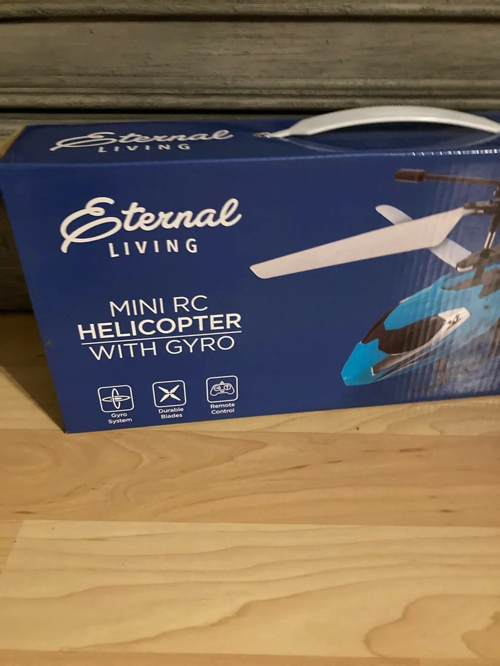 Blue Mini RC Helicopter with Gyro Stabilization